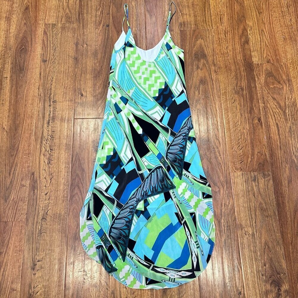 Salinas Rio de Janeiro silk slip dress in geometric print - Picture 3 of 5